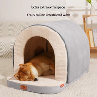 HKM-3102525 Fully Enclosed Insulated Dog House Tent for Outdoor Comfort and Warmth