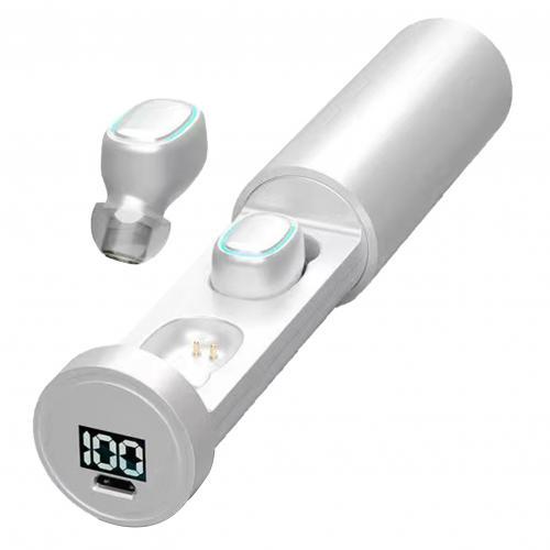 HKM-310419 Wireless Bluetooth 5.0 Stereo Sports Earbuds with Digital Display - Blue