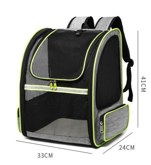 HKM-3104701 Full Mesh Breathable Canvas Pet Carrier Bag in Multiple Colors