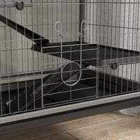 HKM-3106109 Rolling Small Animal Cage with 6 Doors, Hammock, Removable Tray for Ferrets, Chinchillas, and Other Pets