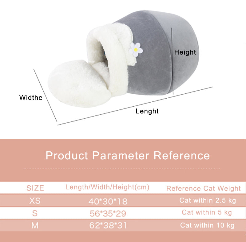 HKM-3106493 Cozy 3-in-1 Cat and Dog House with Soft Basin Shape for Ultimate Comfort