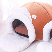 HKM-3106493 Cozy 3-in-1 Cat and Dog House with Soft Basin Shape for Ultimate Comfort