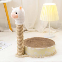 HKM-310675 Round Cat Scratch Plate with Corrugated Paper, Ideal for Claw Grinding and Playtime Activities
