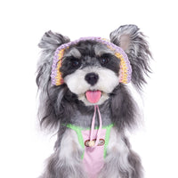 HKM-3107005 Summer Woven Sun Hat for Small Dogs - Casual Style for Yorkshire & Bichon