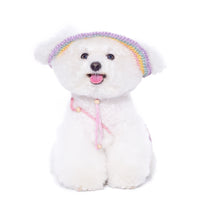 HKM-3107005 Summer Woven Sun Hat for Small Dogs - Casual Style for Yorkshire & Bichon