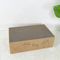 HKM-3108413 Corrugated Paper Cat Scratch Board Toy for Interactive Play - 42x23x26cm