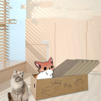 HKM-3108413 Corrugated Paper Cat Scratch Board Toy for Interactive Play - 42x23x26cm
