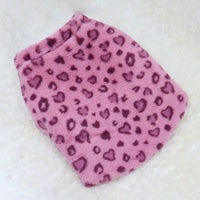 HKM-3108797 Cozy Pink Leopard Print Coat for Pets - Warm Polyester Fabric, Sizes M to XXL