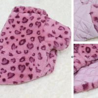 HKM-3108797 Cozy Pink Leopard Print Coat for Pets - Warm Polyester Fabric, Sizes M to XXL