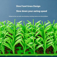 HKM-3109053 Silicone Non-Slip Pet Feeding Mat with Creative Grass Design for Dogs and Cats