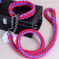 HKM-3110205 Adjustable Dog Collar and Leash Set - Multiple Sizes Available (S-XL)