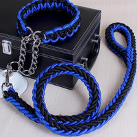 HKM-3110205 Adjustable Dog Collar and Leash Set - Multiple Sizes Available (S-XL)