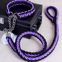 HKM-3110205 Adjustable Dog Collar and Leash Set - Multiple Sizes Available (S-XL)