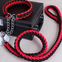 HKM-3110205 Adjustable Dog Collar and Leash Set - Multiple Sizes Available (S-XL)