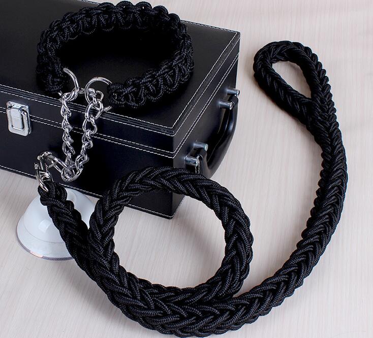 HKM-3110205 Adjustable Dog Collar and Leash Set - Multiple Sizes Available (S-XL)