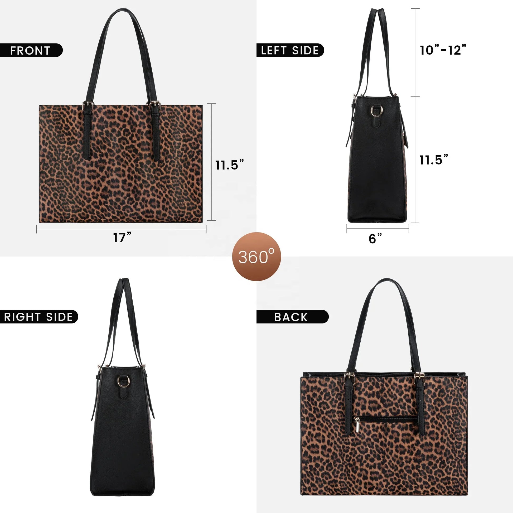 HKM-311059 Large Capacity PU Leather Laptop Tote Bag for 15.6-Inch Computers - Stylish Women's Shoulder Briefcase