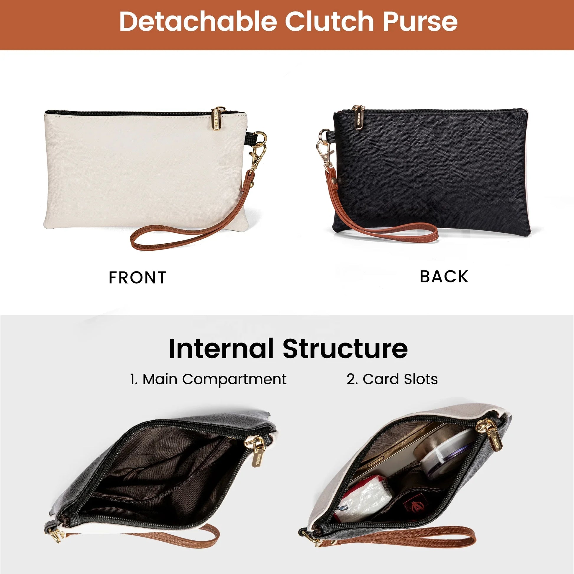 HKM-311059 Large Capacity PU Leather Laptop Tote Bag for 15.6-Inch Computers - Stylish Women's Shoulder Briefcase