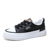 HKM-311059 YQ30 Summer New Casual Little White Shoes Leather Elevated Thin Sole Durable Versatile Board Shoes