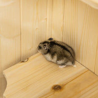 HKM-3111869 5-Tier Wooden Hamster Cage with Openable Top and Storage Shelf for Small Pets