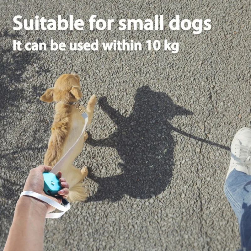 HKM-3111997 Retractable Mini Dog Leash - Portable Nylon Traction Belt for Small to Medium Pets