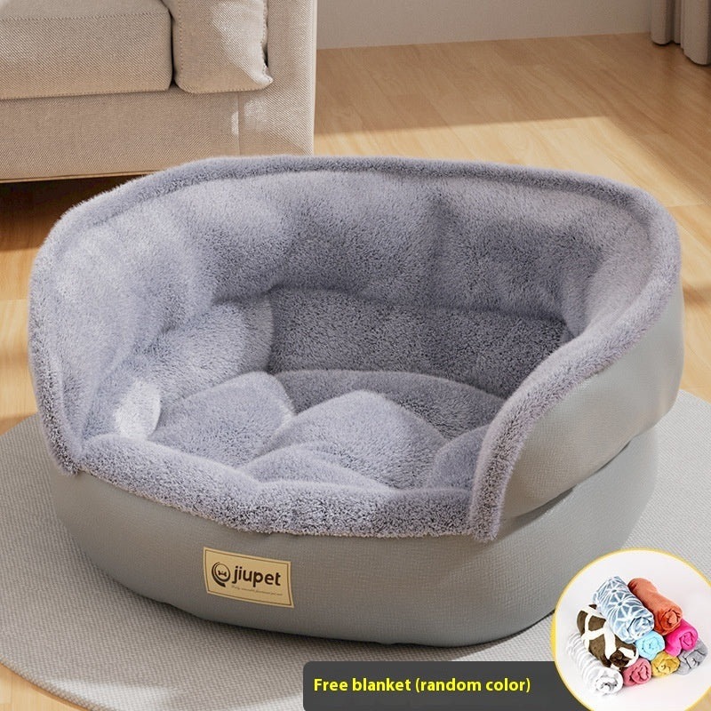 HKM-3112253 Universal Sofa Kennel for Pets - Warm Cloth Bed with Green and Gray Options