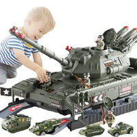 HKM-311315 Diecast Army Tank Toy Set for Kids - Durable Plastic Construction, Ideal for Ages 2 to 13