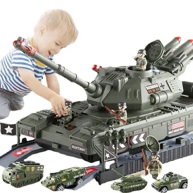 HKM-311315 Diecast Army Tank Toy Set for Kids - Durable Plastic Construction, Ideal for Ages 2 to 13