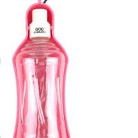 HKM-3114045 Portable Dog Water Bottle for Outdoor Travel - Plastic with Metal Buckle, 5 Color Options