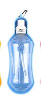 HKM-3114045 Portable Dog Water Bottle for Outdoor Travel - Plastic with Metal Buckle, 5 Color Options