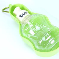 HKM-3114045 Portable Dog Water Bottle for Outdoor Travel - Plastic with Metal Buckle, 5 Color Options