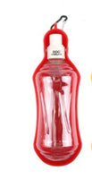 HKM-3114045 Portable Dog Water Bottle for Outdoor Travel - Plastic with Metal Buckle, 5 Color Options