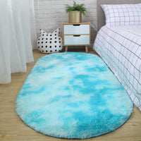 HKM-311443 Modern Oval Bedside Carpet for Living Room - Hand Washable in Various Colors and Sizes