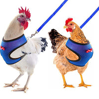 HKM-3115453 Poultry Vest Harness with Matching Collar for Ducks and Chickens - Multiple Sizes Available
