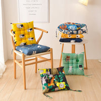 HKM-311571 Modern Square Cushion with Colorful Floral and Animal Patterns, 40x40cm