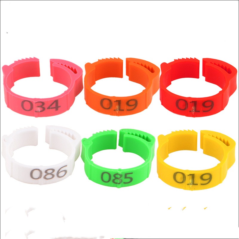 HKM-3115965 Chicken Foot Identification Ring with Stitch Marker for Poultry - 25 Pack