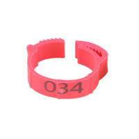 HKM-3115965 Chicken Foot Identification Ring with Stitch Marker for Poultry - 25 Pack