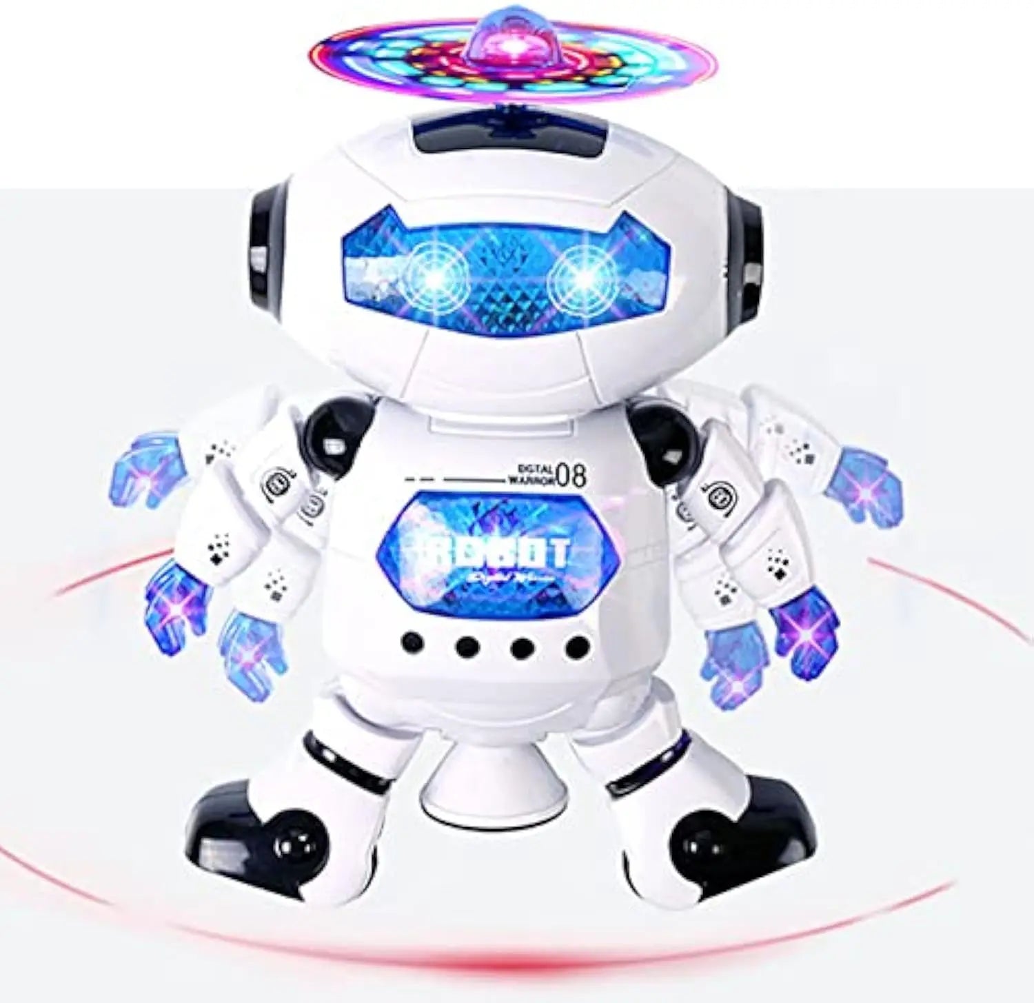 HKM-311635 Battery Operated Dancing Robot Toy with Light and Music for Kids Ages 2-14