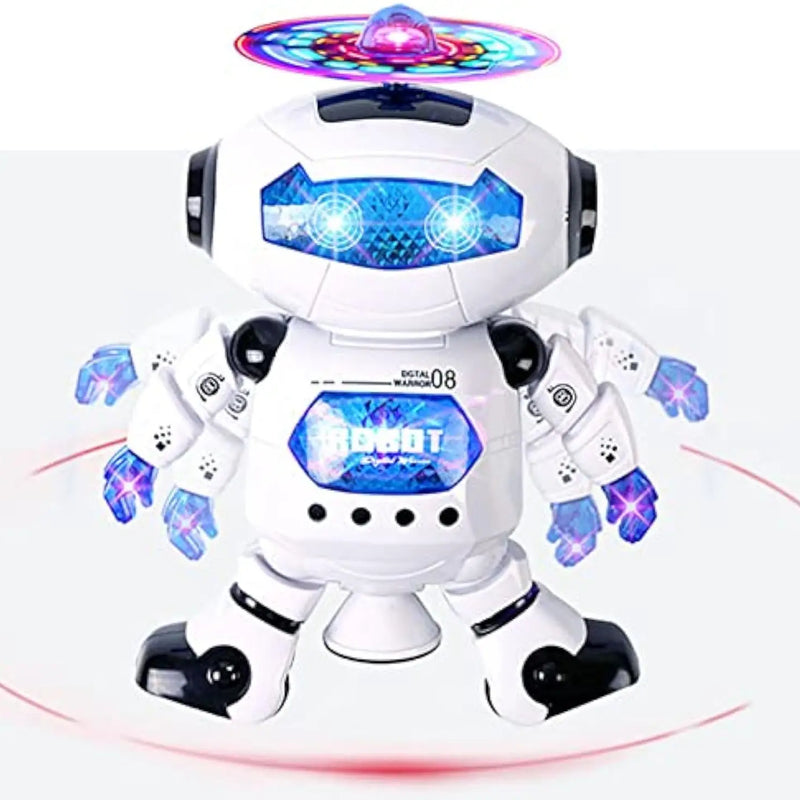HKM-311635 Battery Operated Dancing Robot Toy with Light and Music for Kids Ages 2-14