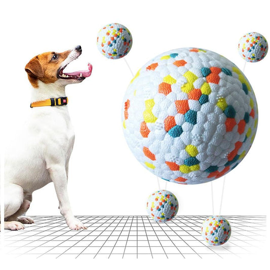 HKM-311699 Durable Interactive Dog Chew Ball for Dental Health and Playtime Fun