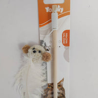 HKM-3118781 Ostrich Feather Teasing Cat Stick for Interactive Play