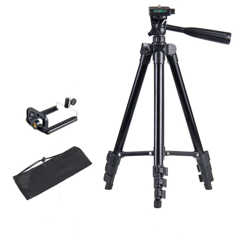 HKM-311891 Adjustable Aluminum Alloy Telescopic Tripod with U-Shaped Clip, Multiple Heights Available