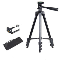 HKM-311891 Adjustable Aluminum Alloy Telescopic Tripod with U-Shaped Clip, Multiple Heights Available
