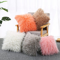 HKM-311891 Cozy Beach-Inspired Wool Pillowcase with Super Soft Plush Backing, 45x45cm