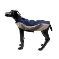 HKM-311891 Waterproof Breathable Outdoor Dog Stormsuit in Blue and Brown for Pet Comfort