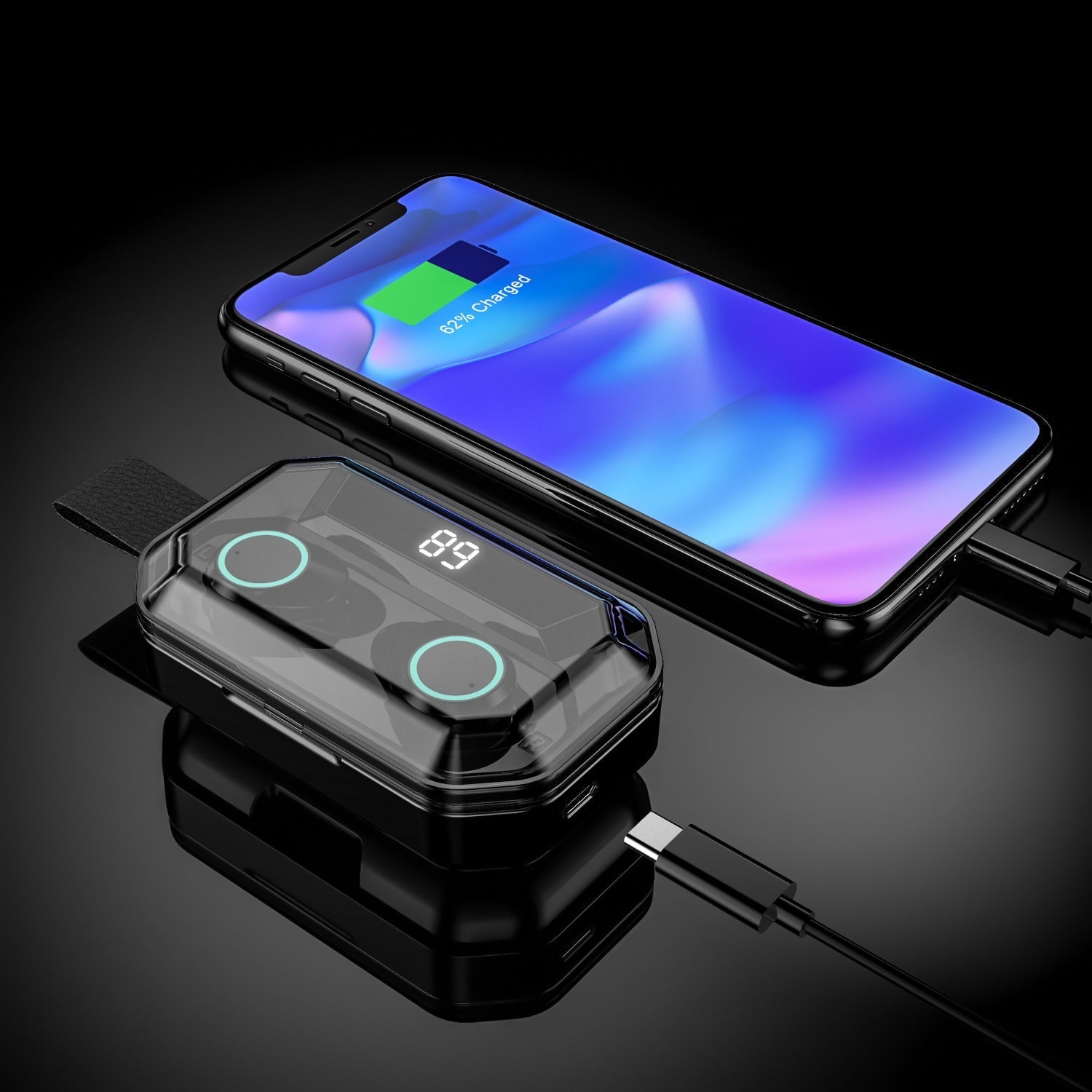 HKM-312019 Wireless Bluetooth Headset with Touch Control and 4.5 Hours Playtime, 15-20m Range, 60mAh Battery