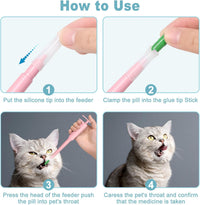 HKM-3121213 Pet Pill Dispenser with Soft Silicone Tip for Easy Medication Administration to Cats, Dogs, and Small Animals