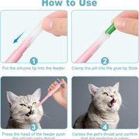 HKM-3121213 Pet Pill Dispenser with Soft Silicone Tip for Easy Medication Administration to Cats, Dogs, and Small Animals