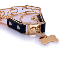 HKM-3121725 Stainless Steel Dog Stimulation Collar with Bone Tag Pendant - 24 Inch Length