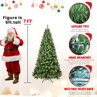 HKM-312275 Artificial 7ft Pine Christmas Tree with LED Lights for Indoor Home Decoration