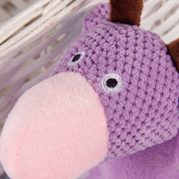 HKM-3123389 Molar Plush Toy for Pets - Long-Lasting Squeaking Cow and Duck Design in Corn Velvet